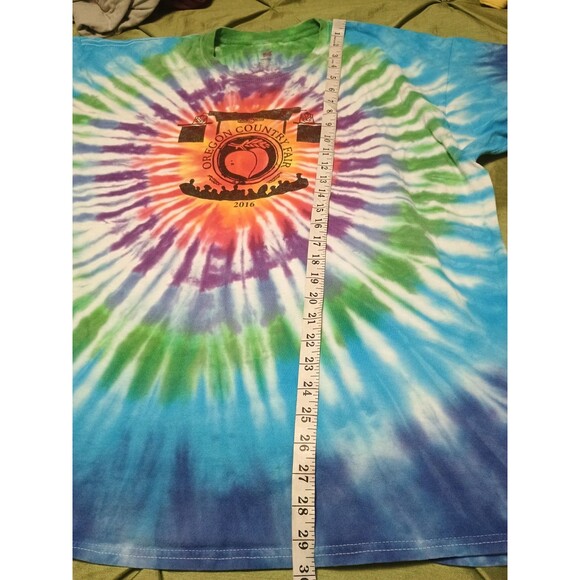 Oregon State Country Fair T Shirt XXL Tie Dye 2016 Short Sleeve Hanes - Picture 11 of 12